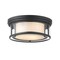 Z-Lite Willow 3 Light Flush Mount, Matte Black, Inner White & Outer Clear 426F16-MB - alternate 1
